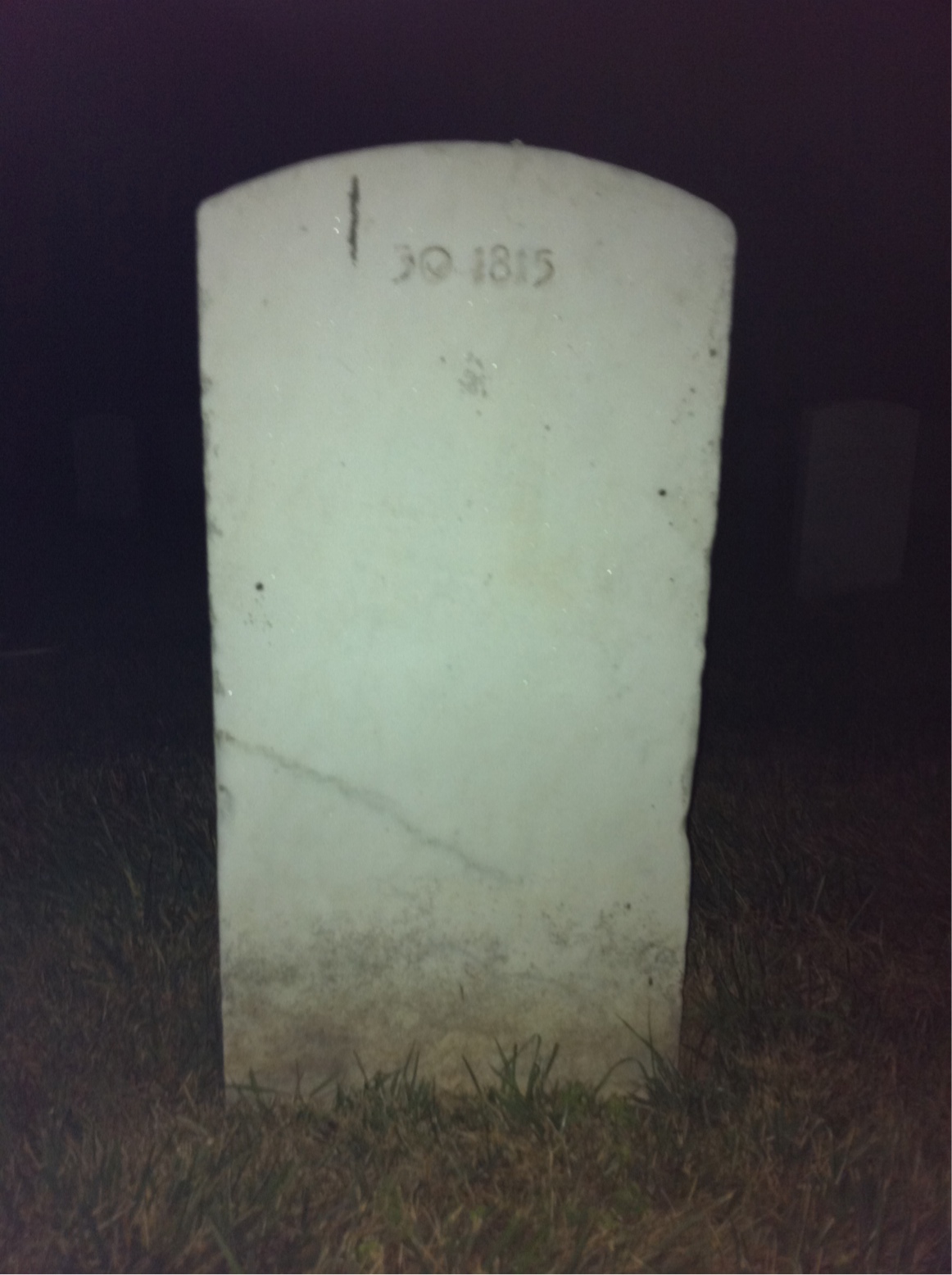 Back of headstone — Marie Abbott
