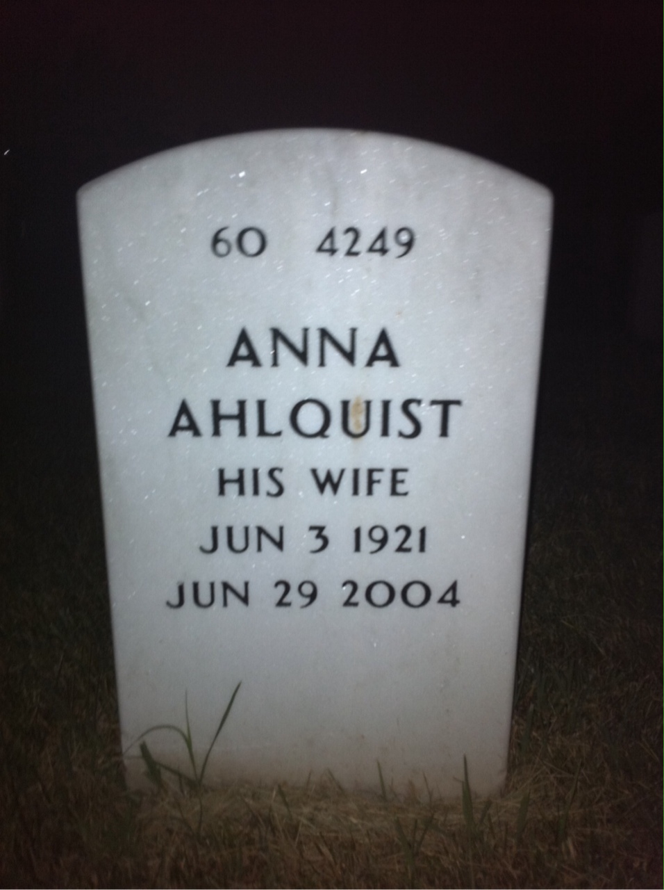 Back of headstone — Harry Eisberg