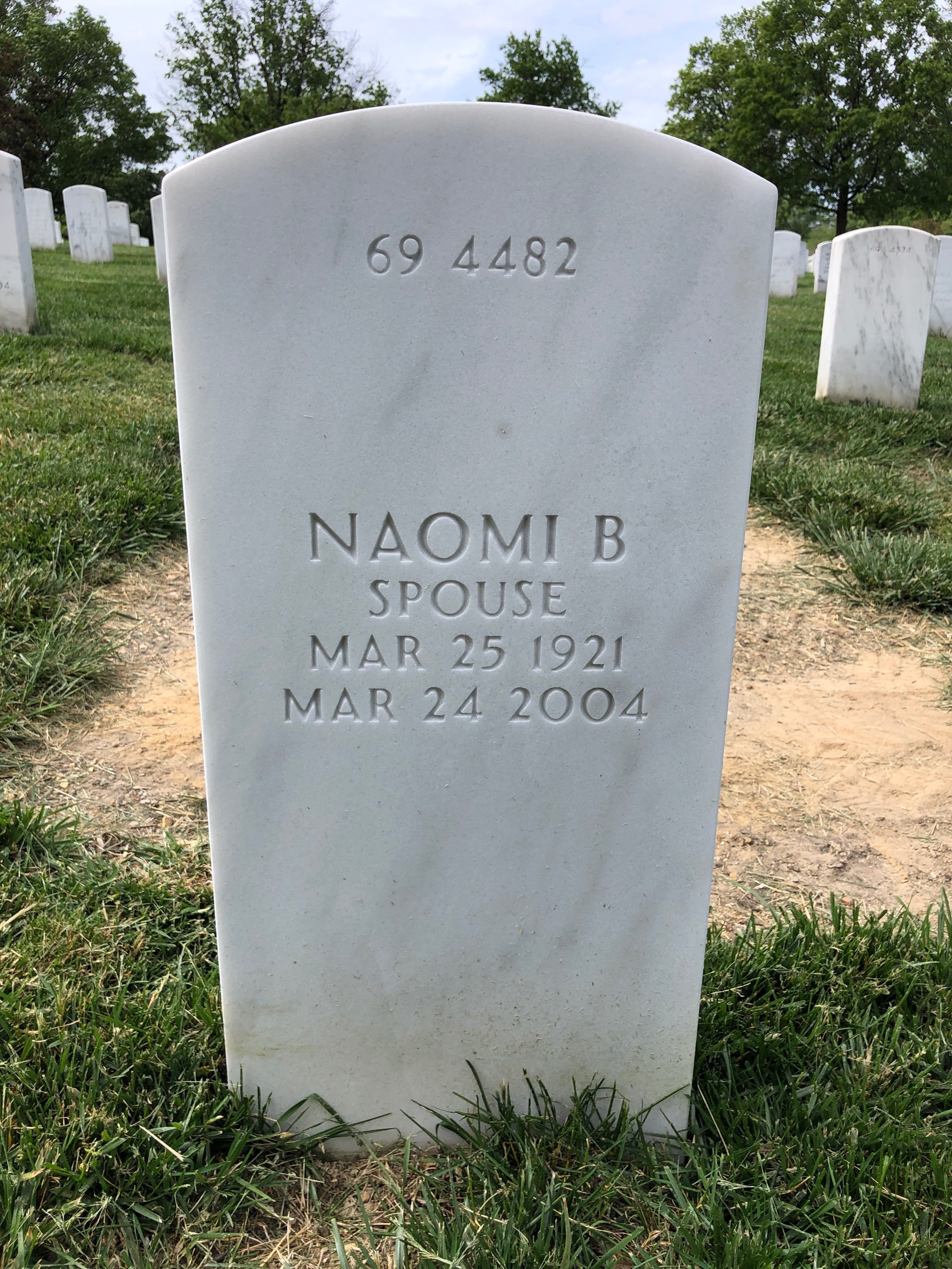 Back of headstone — Stafford Pemberton