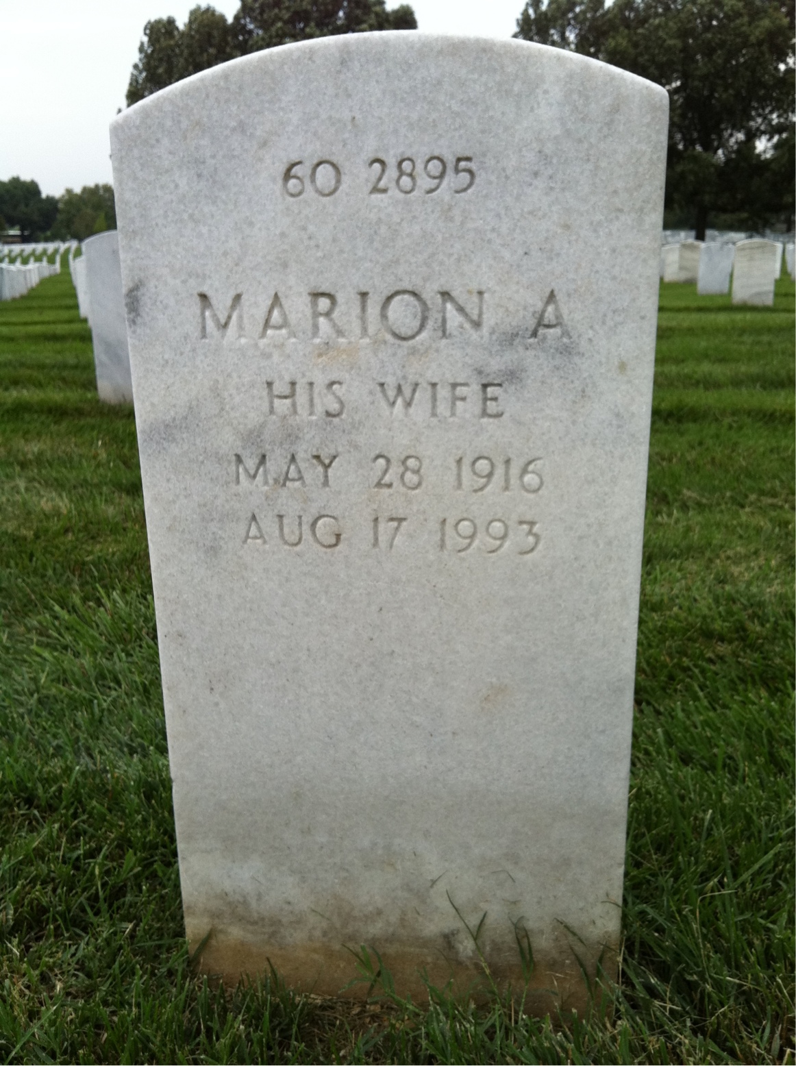 Back of headstone — Richard Turja