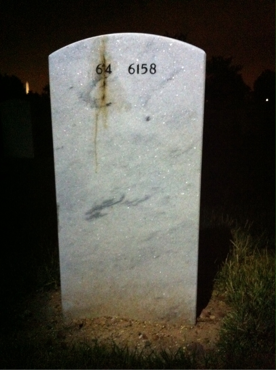 Back of headstone — Patrick Mack