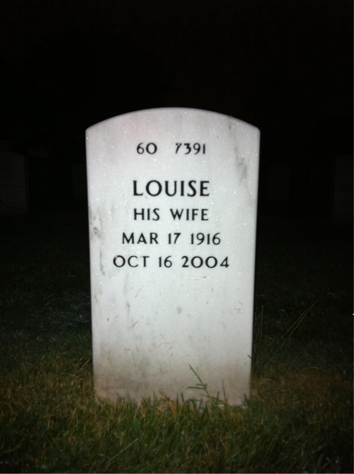 Back of headstone — Bertram Beneville