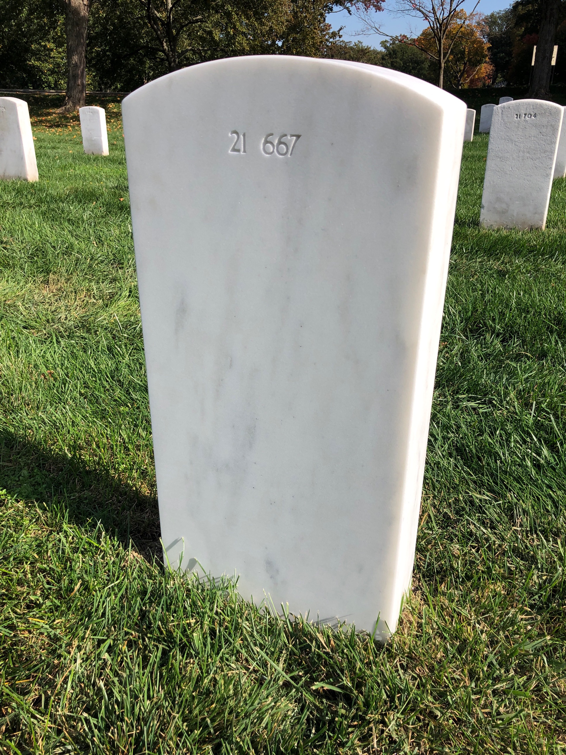 Back of headstone — Helen Armstrong