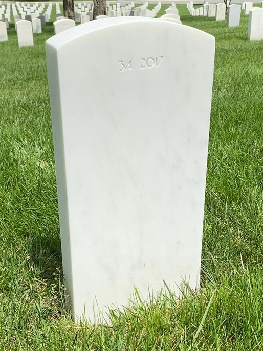 Back of headstone — John Armiger