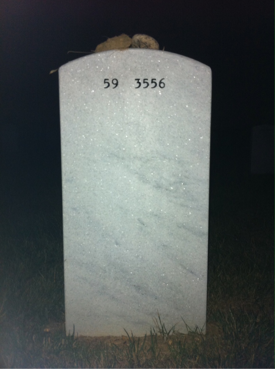 Back of headstone — Robert Redden