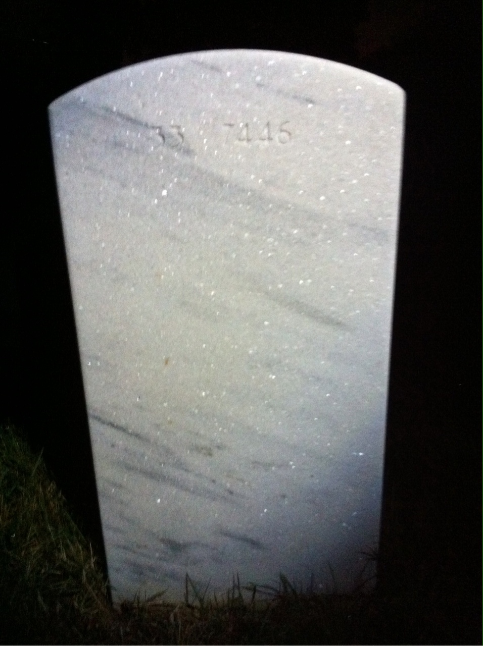 Back of headstone — Everett Hamilton
