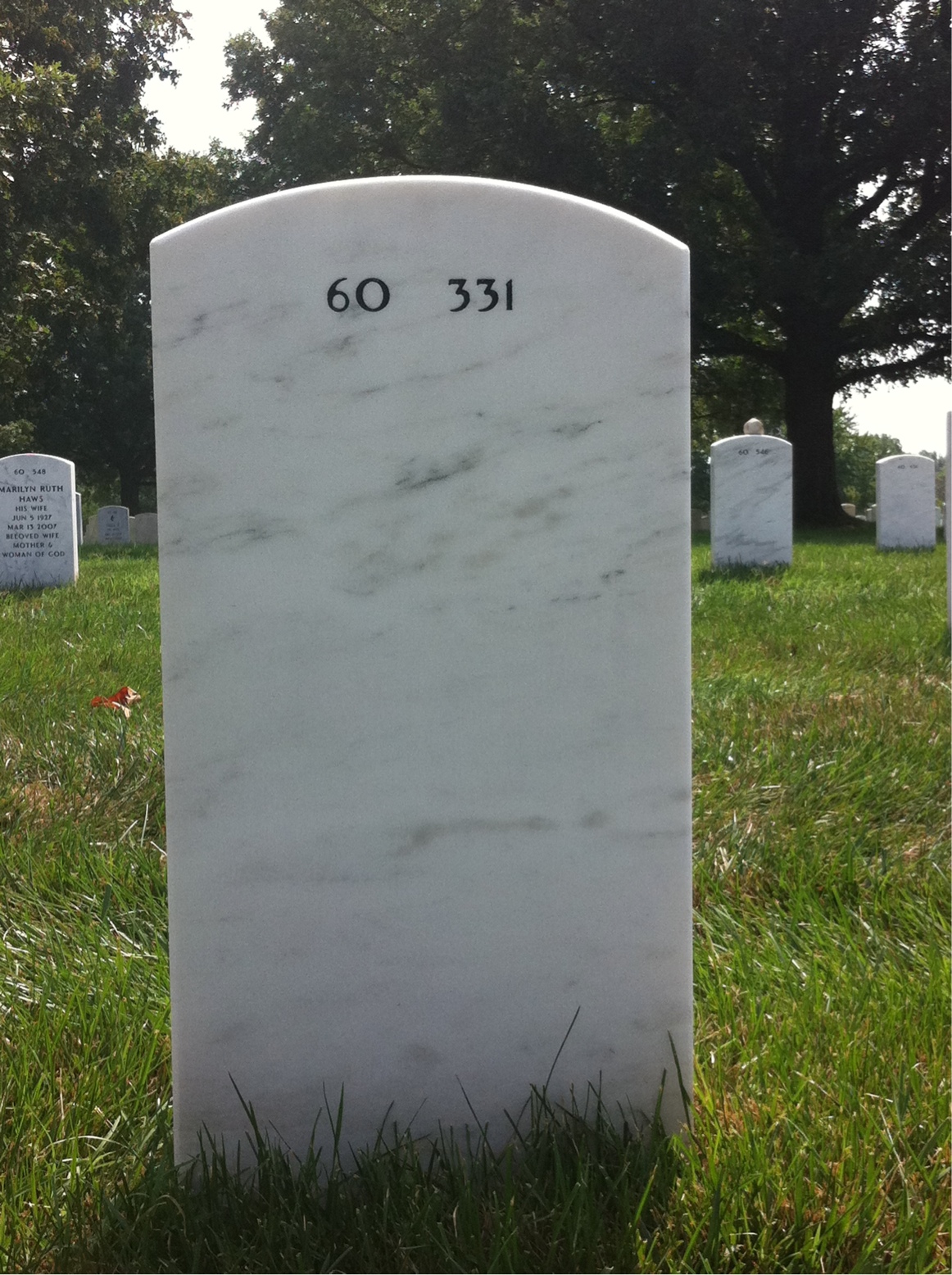 Back of headstone — James Murray