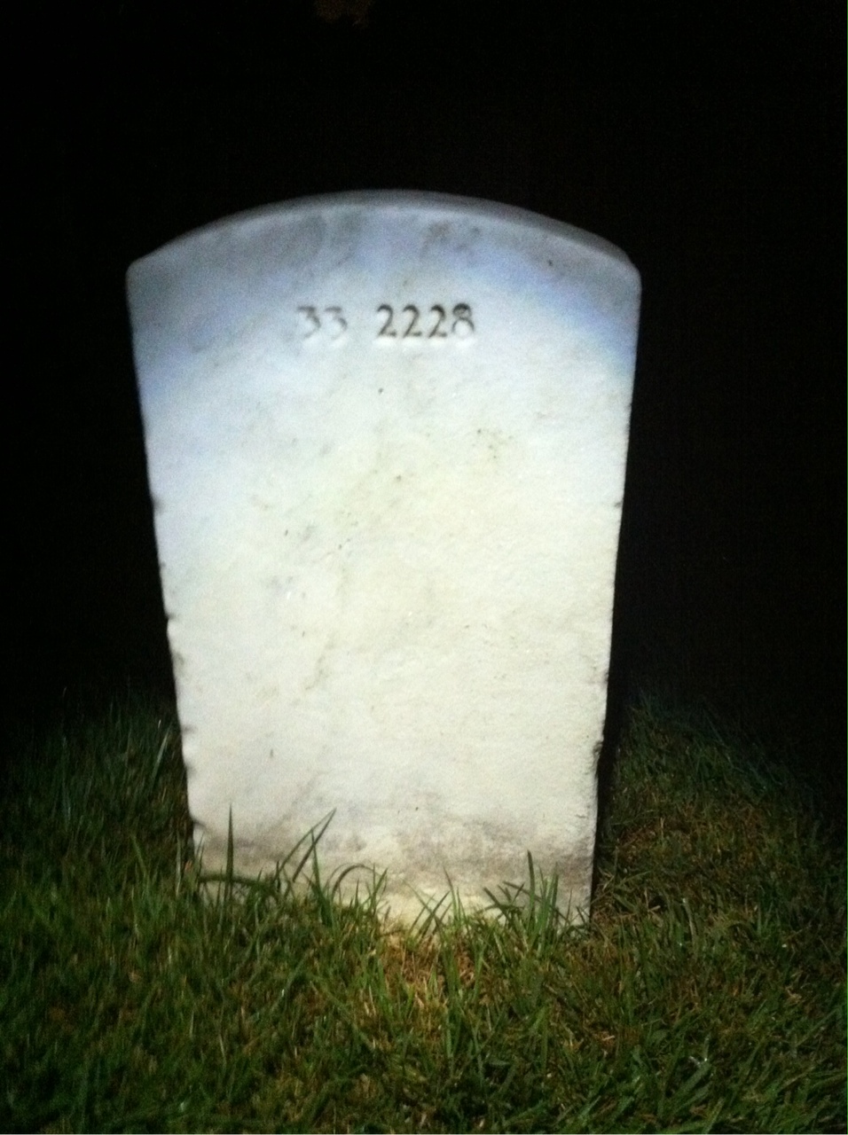 Back of headstone — Harold Anderson