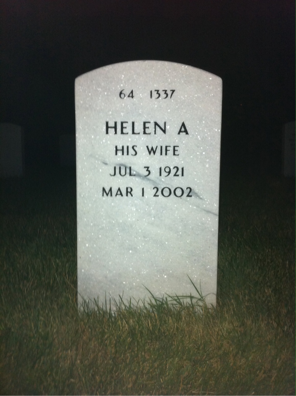Back of headstone — John Crouch