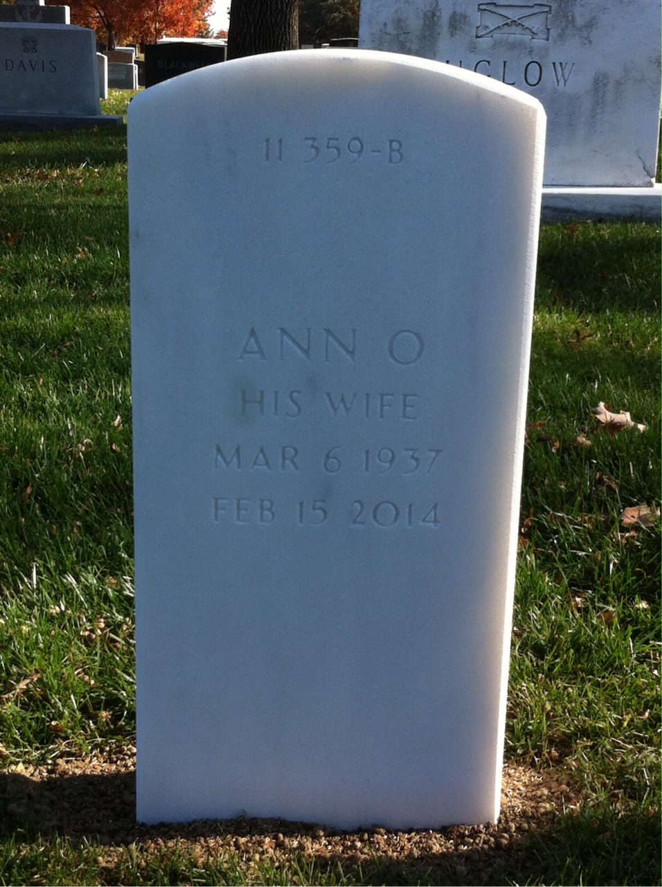 Back of headstone — Charles Prather