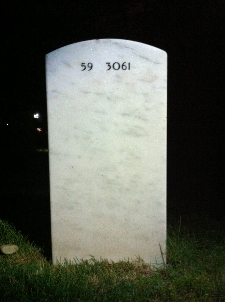 Back of headstone — Thomas Tinsley