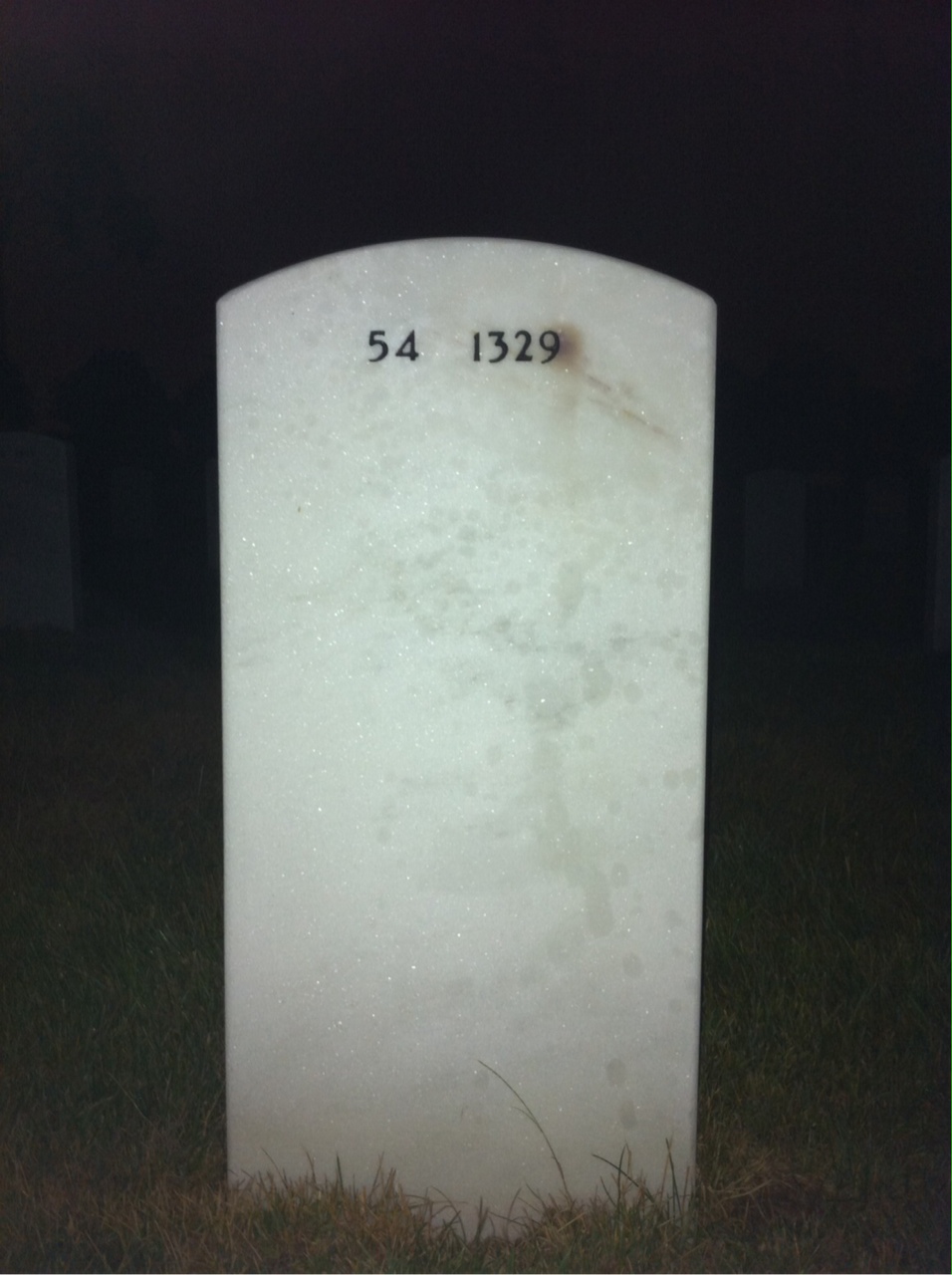 Back of headstone — Daniel Beverly