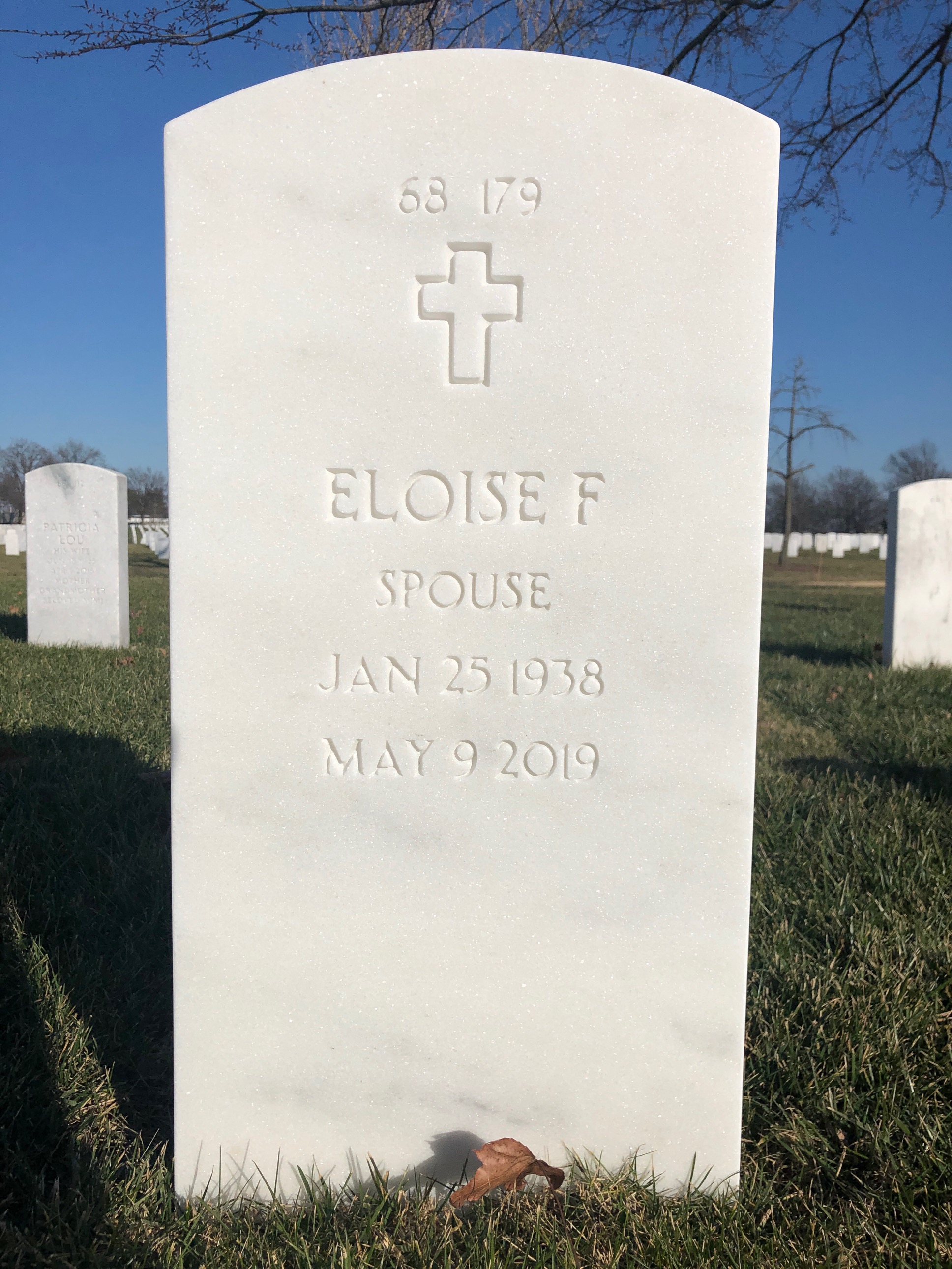 Back of headstone — Lester Parks