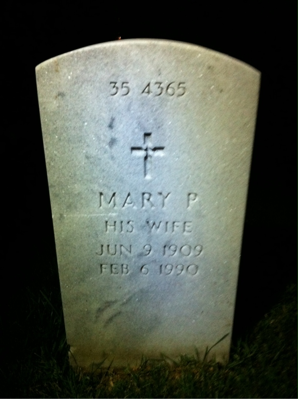 Back of headstone — Craig Mckee