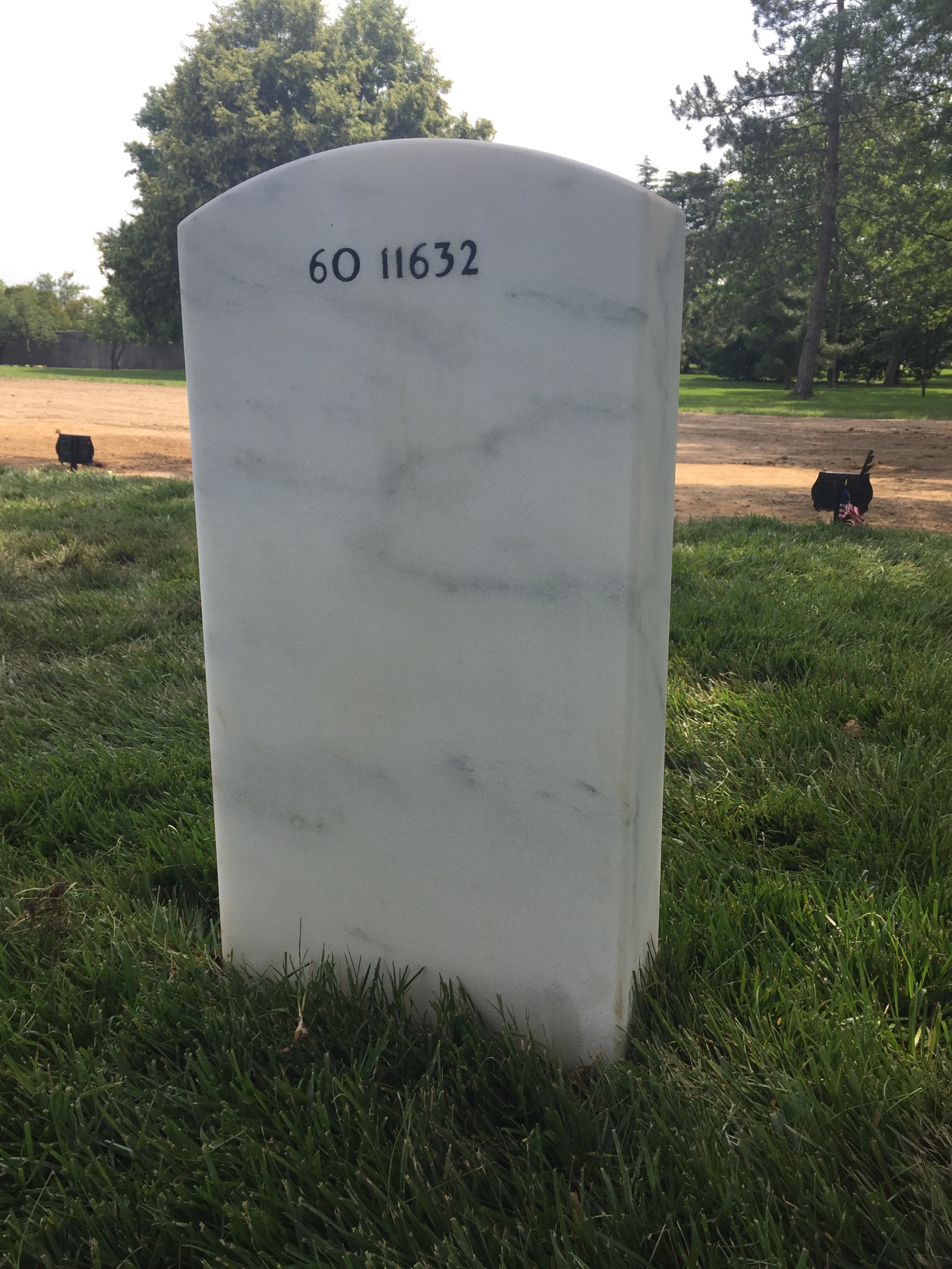 Back of headstone — Matthew Joseph Sandri
