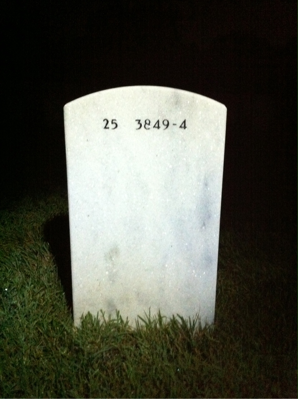 Back of headstone — Joe Chester