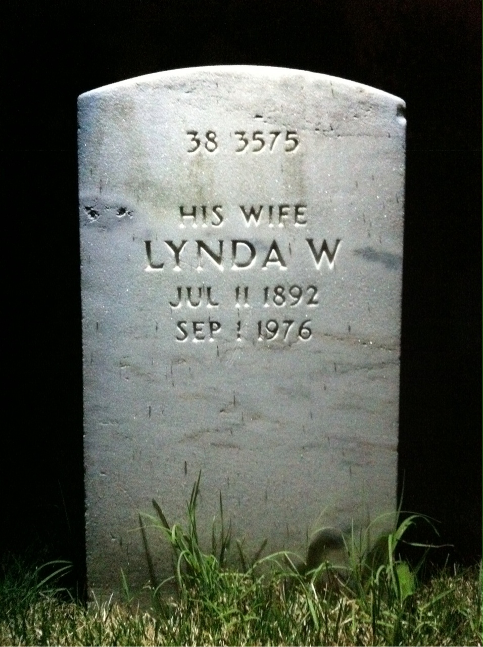 Back of headstone — Charles Bankard