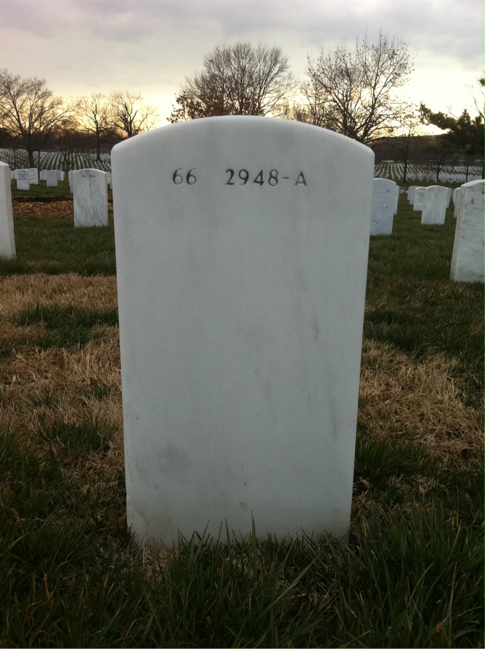 Back of headstone — Merton Hatfield
