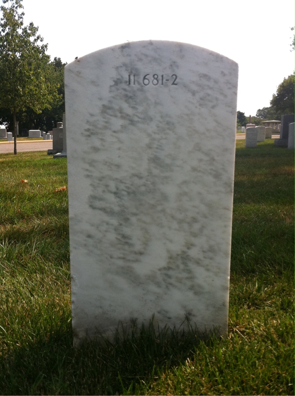 Back of headstone — Peter Moncy