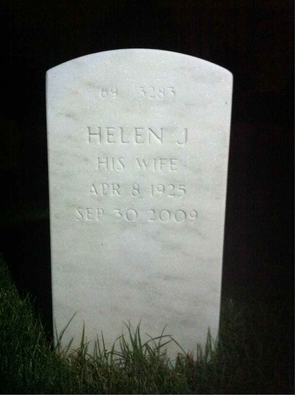 Back of headstone — George Biggs