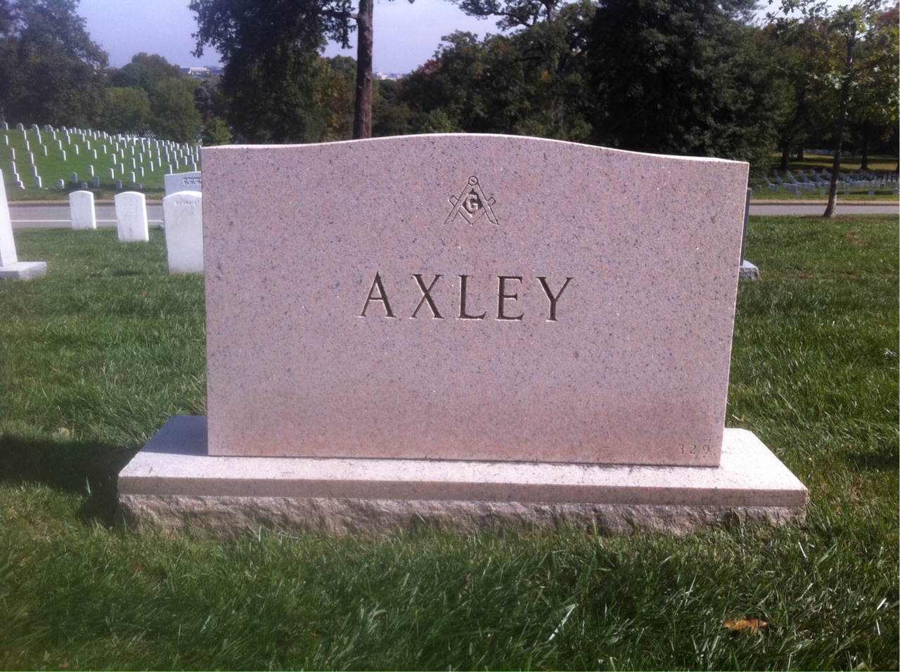 Back of headstone — Lowry Axley