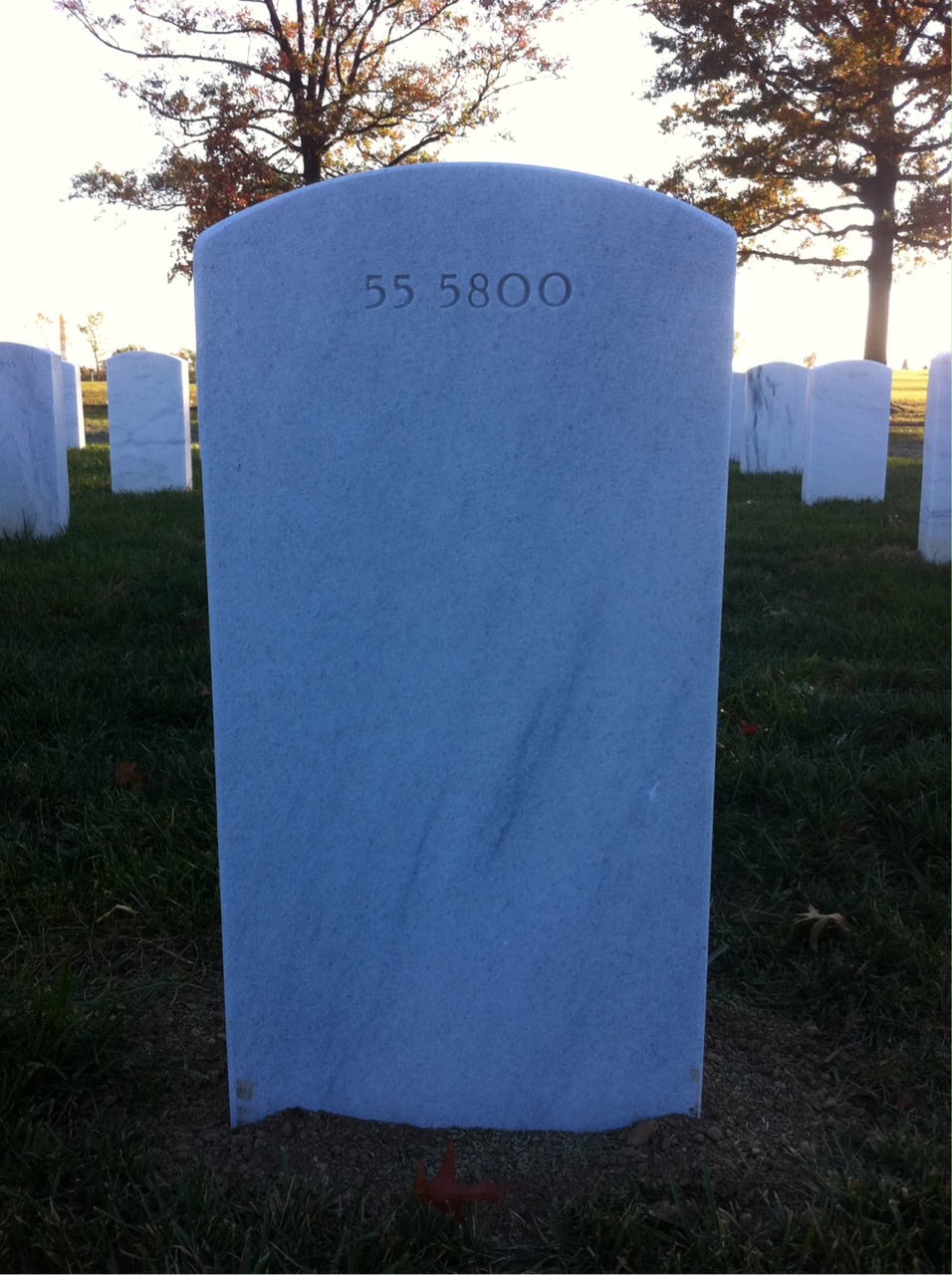 Back of headstone — Thomas Joseph Hawkins