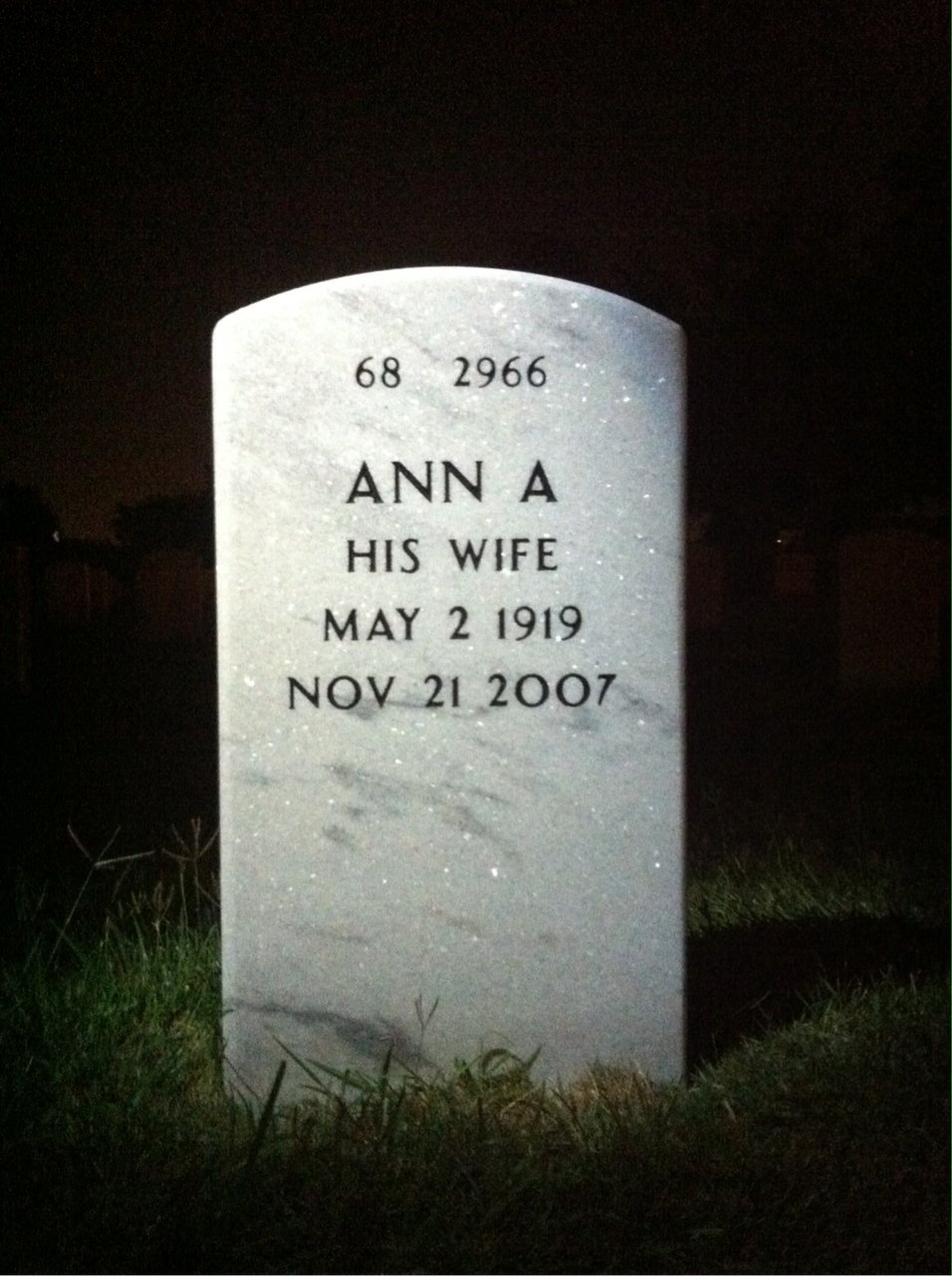 Back of headstone — Guy Pappalardo