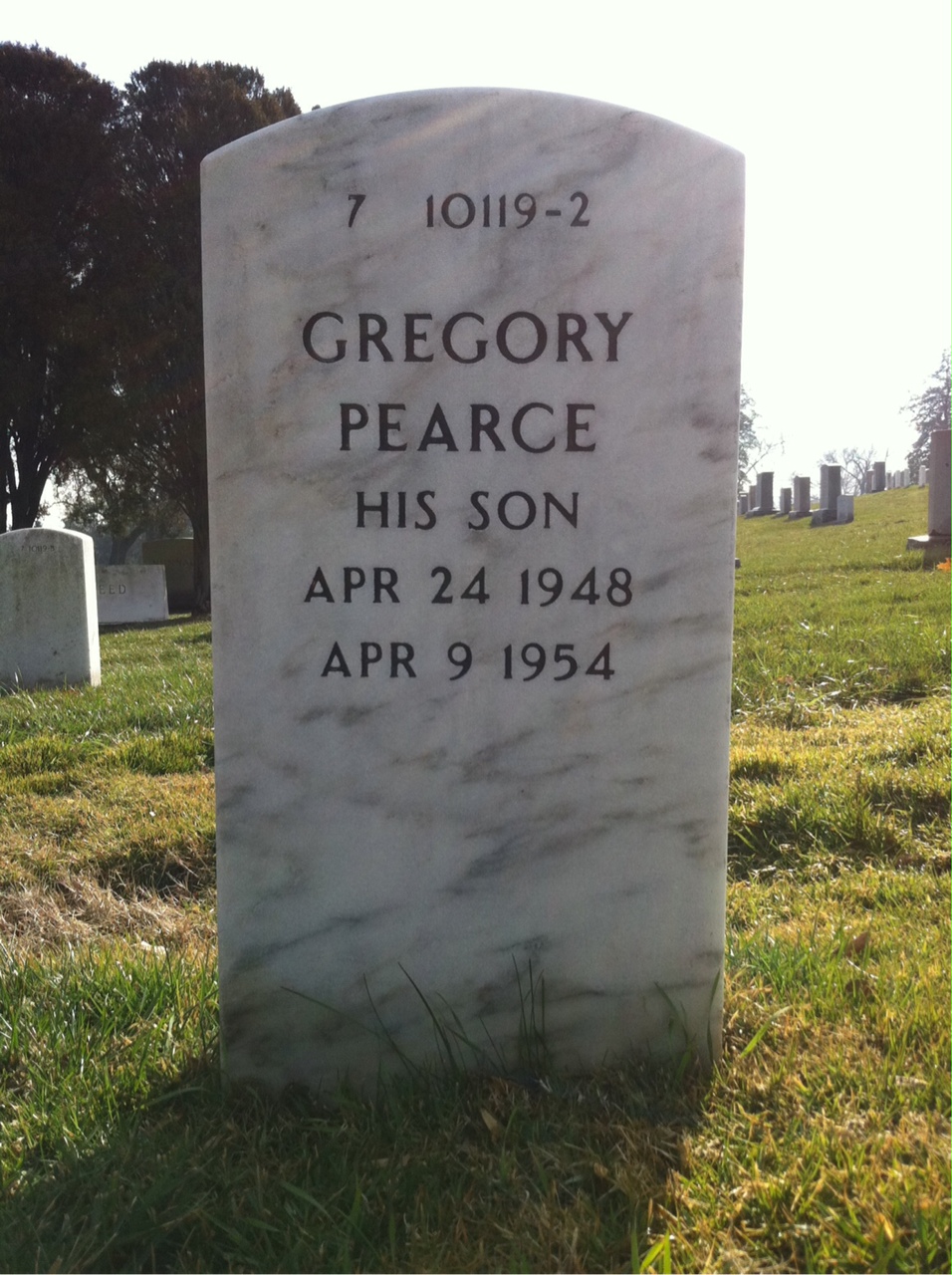 Back of headstone — George Detmold