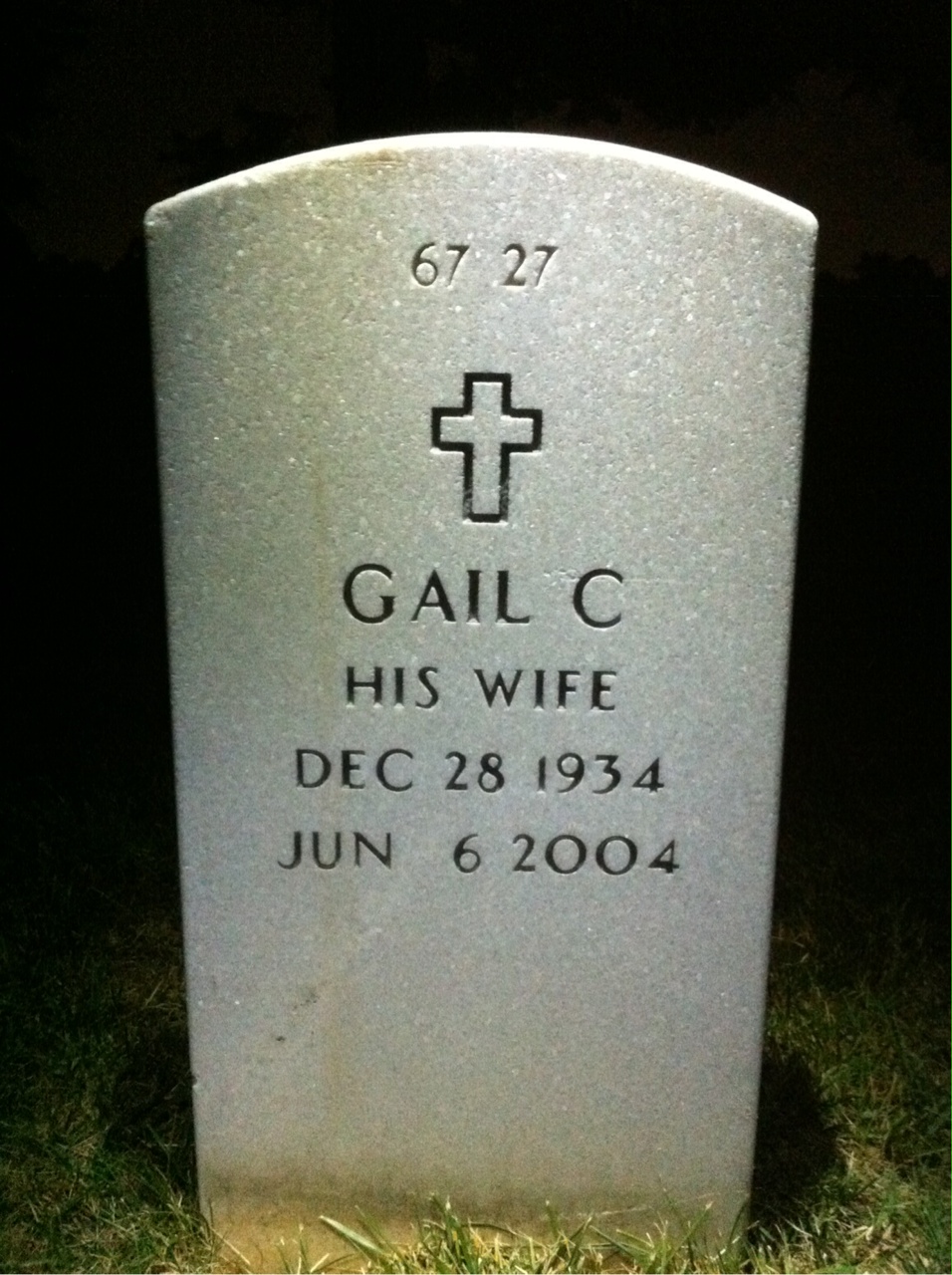 Back of headstone — Robert Hagler