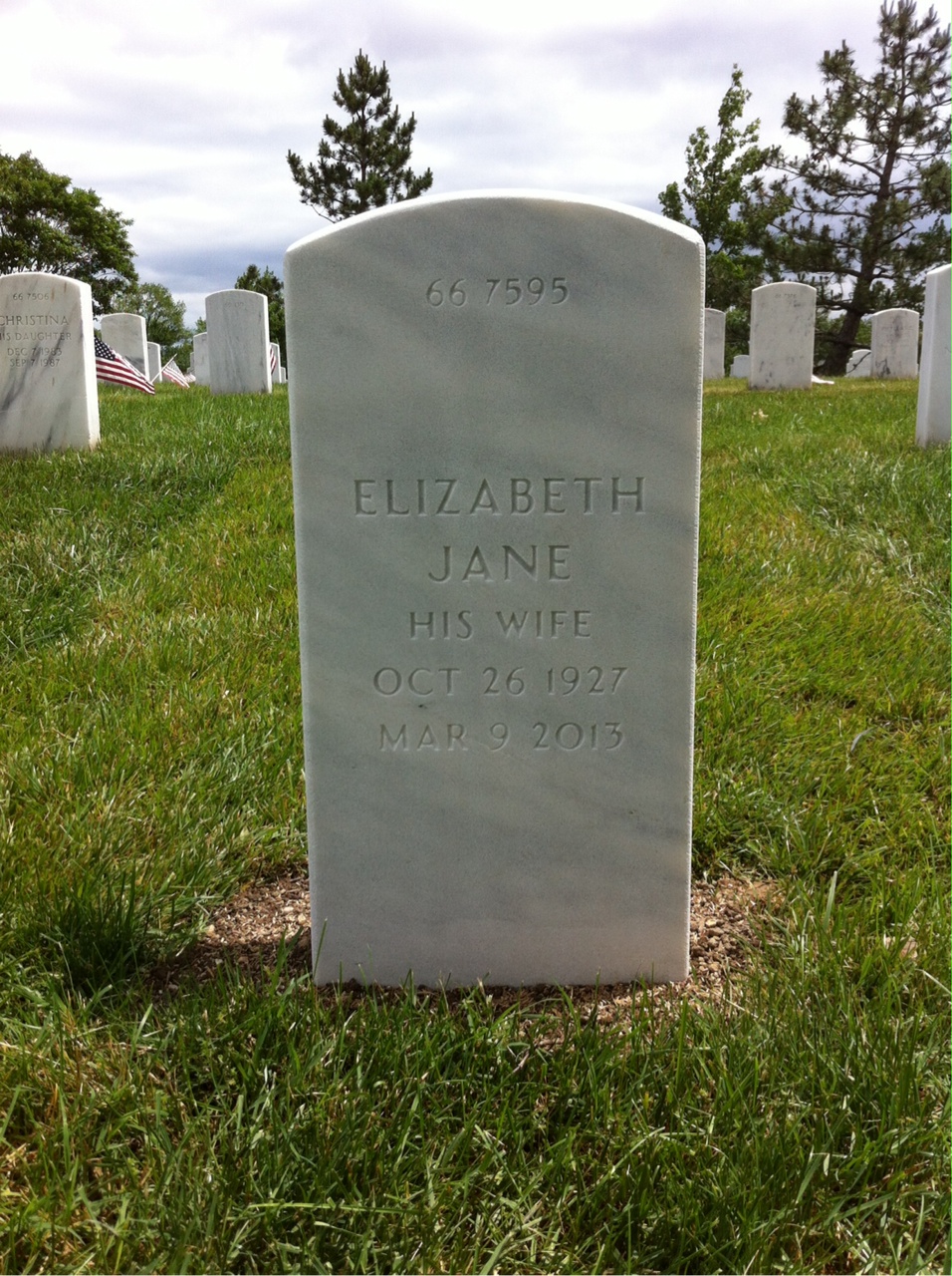Back of headstone — Julius Larsen
