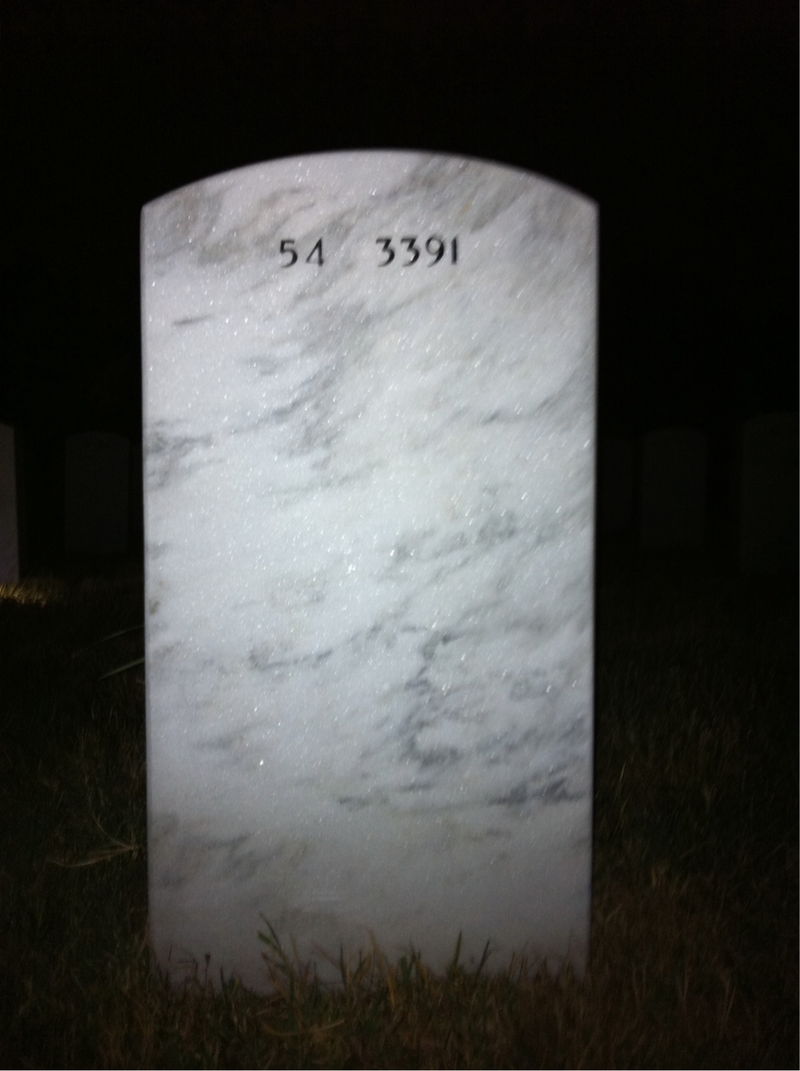 Back of headstone — Joe Maloy