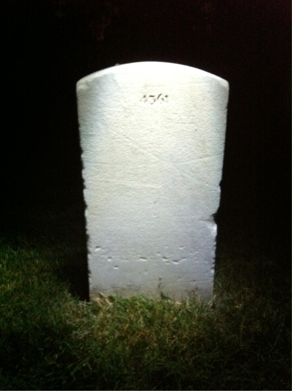 Back of headstone — Vincent Arnold