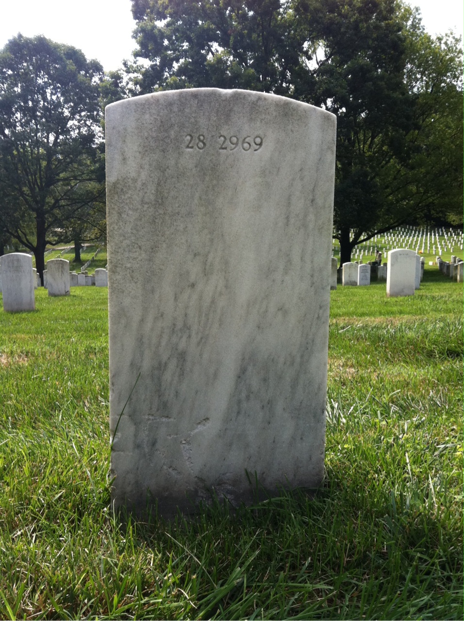 Back of headstone — George Murray