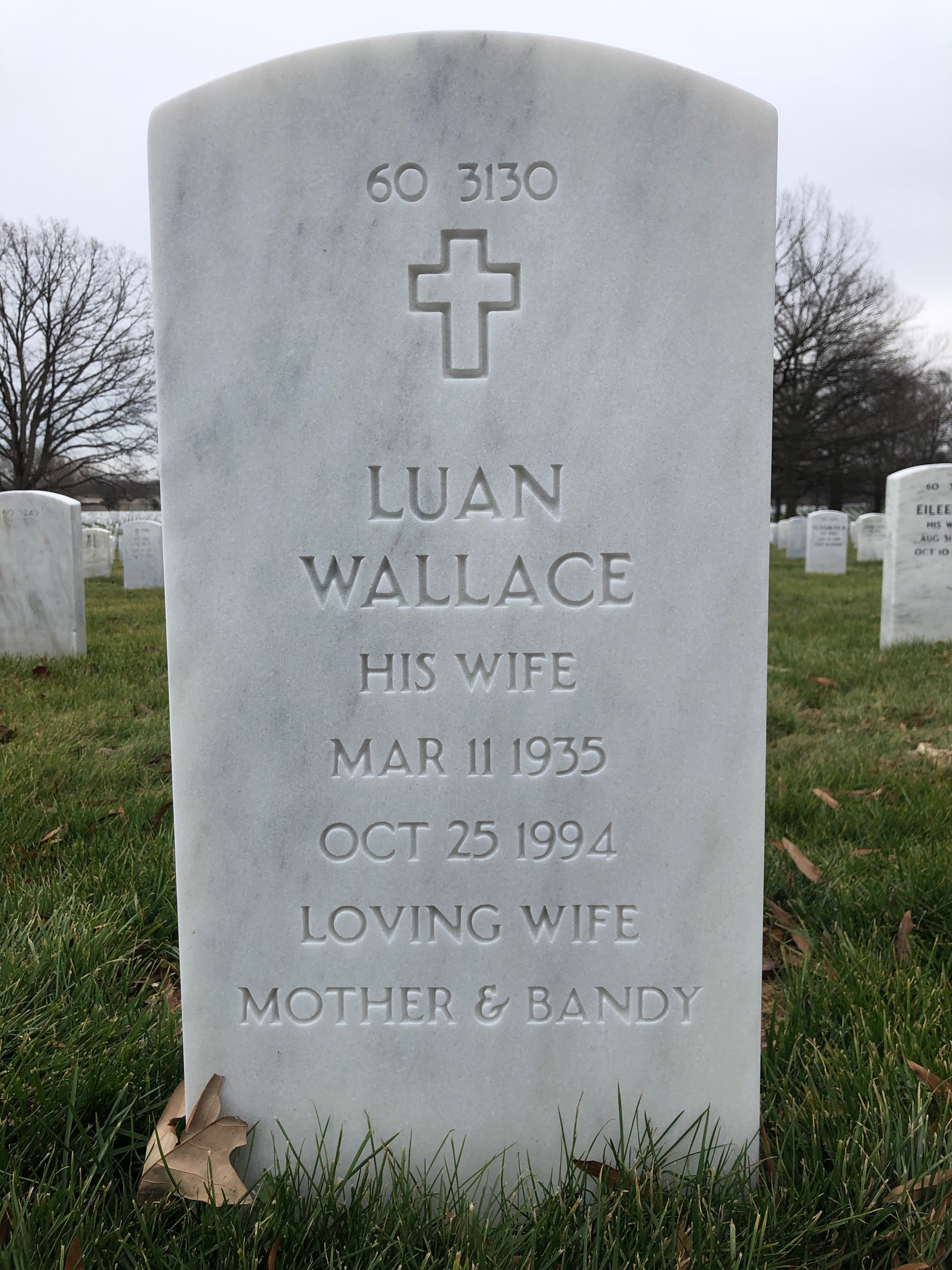 Back of headstone — William James Slauson