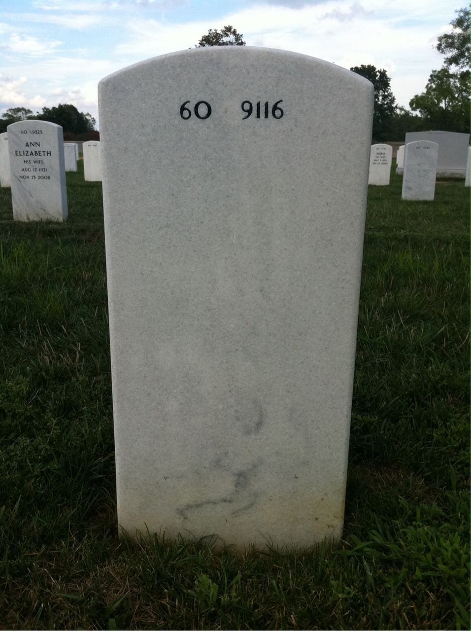 Back of headstone — Joseph Bastion