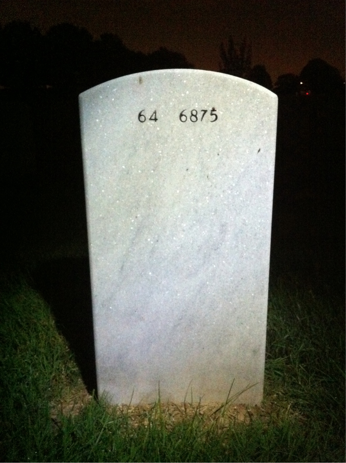 Back of headstone — Edward Linnett