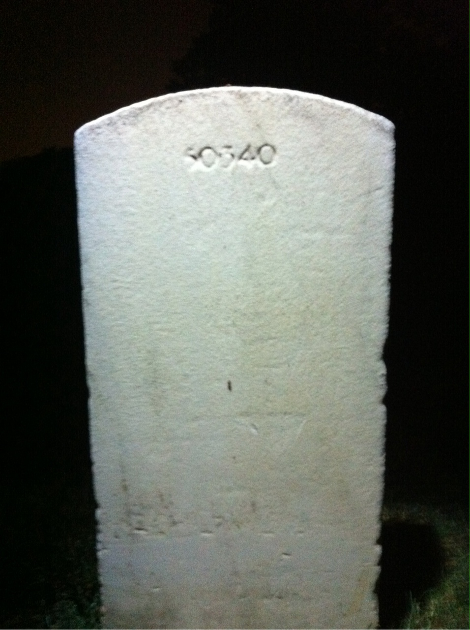 Back of headstone — Pearl Amrin