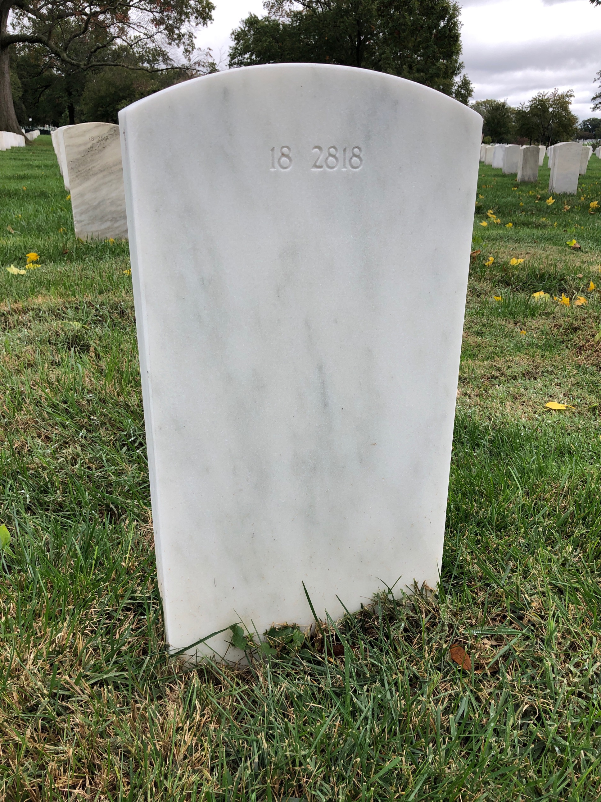 Back of headstone — Anthony Mieldazie