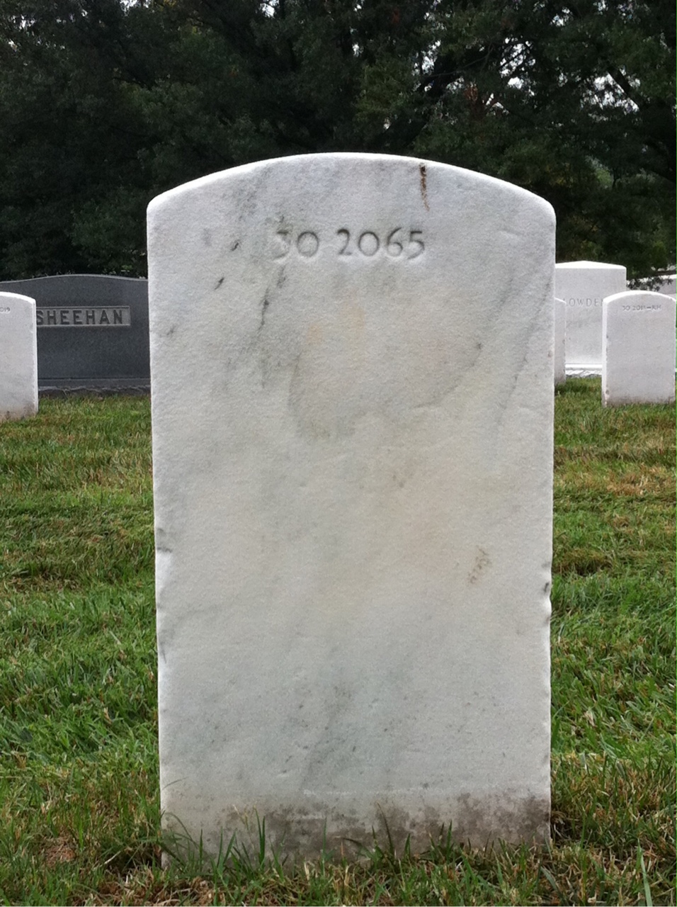 Back of headstone — Eunice Austin