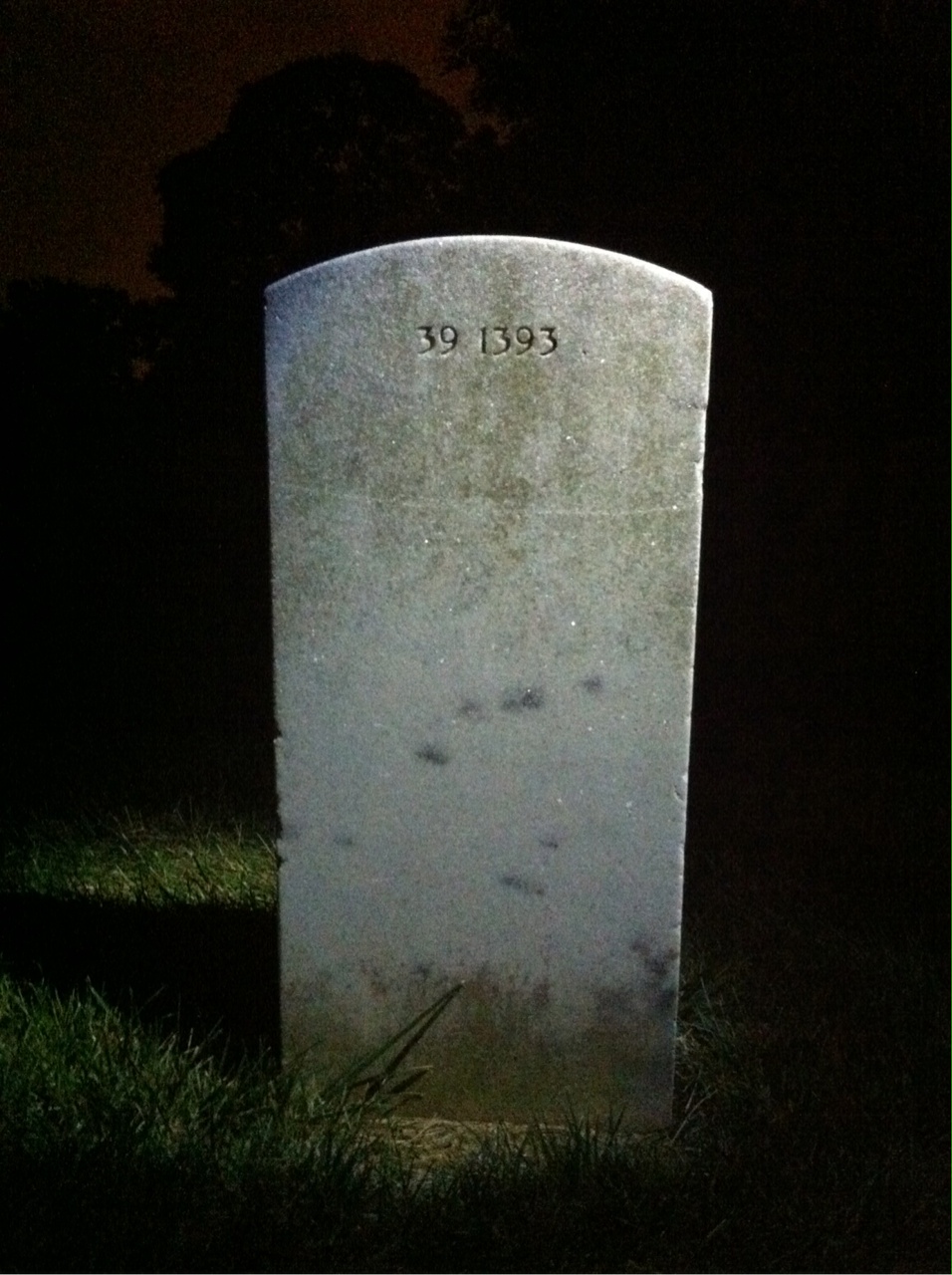 Back of headstone — Thomas K Campbell