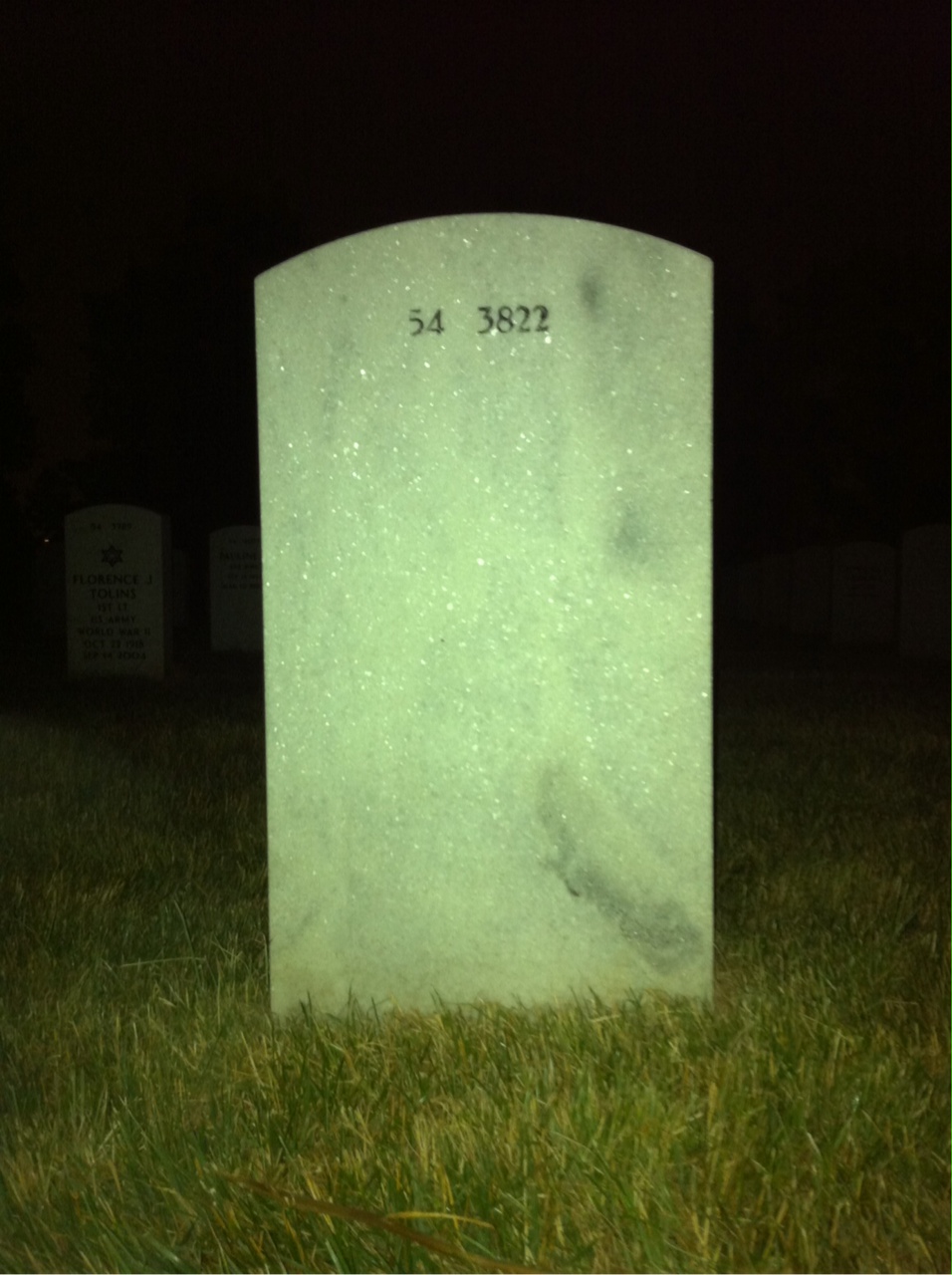 Back of headstone — Herreld Moore