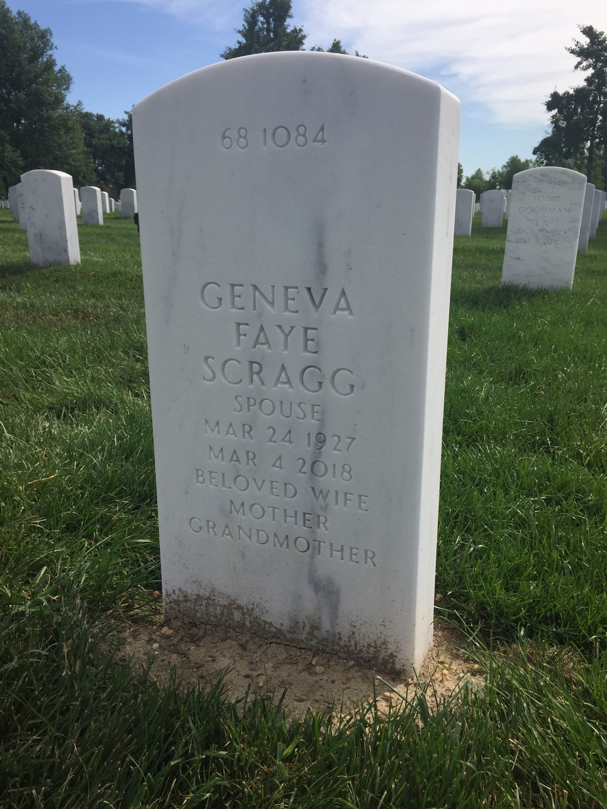 Back of headstone — William Paul Burke