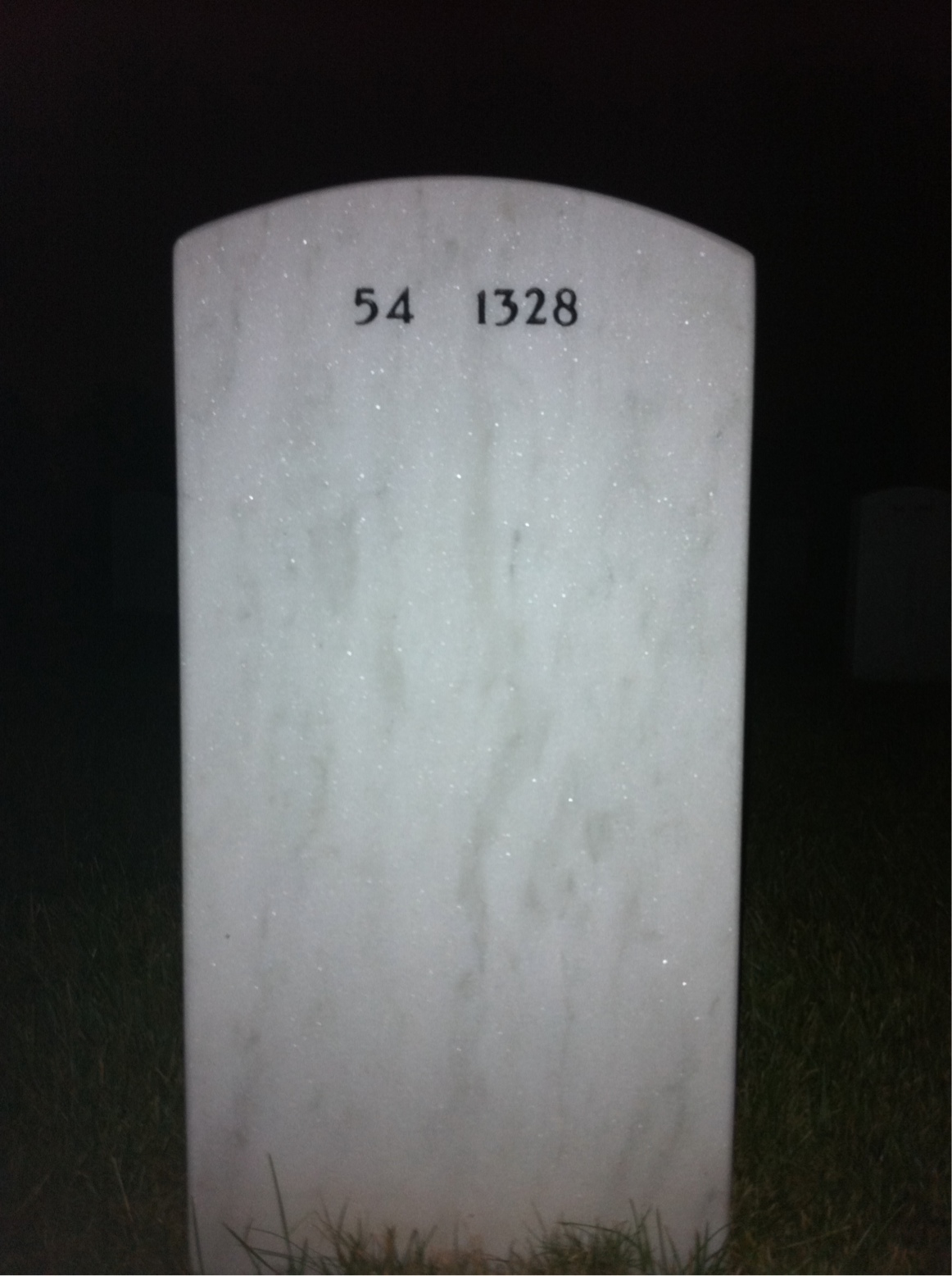Back of headstone — Charles Cook