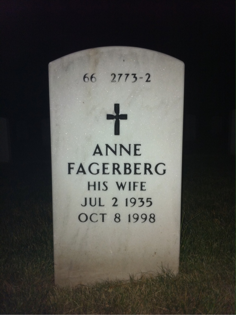 Back of headstone — Paul Vanboven
