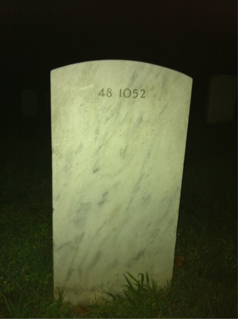 Back of headstone — Marguerite Adley
