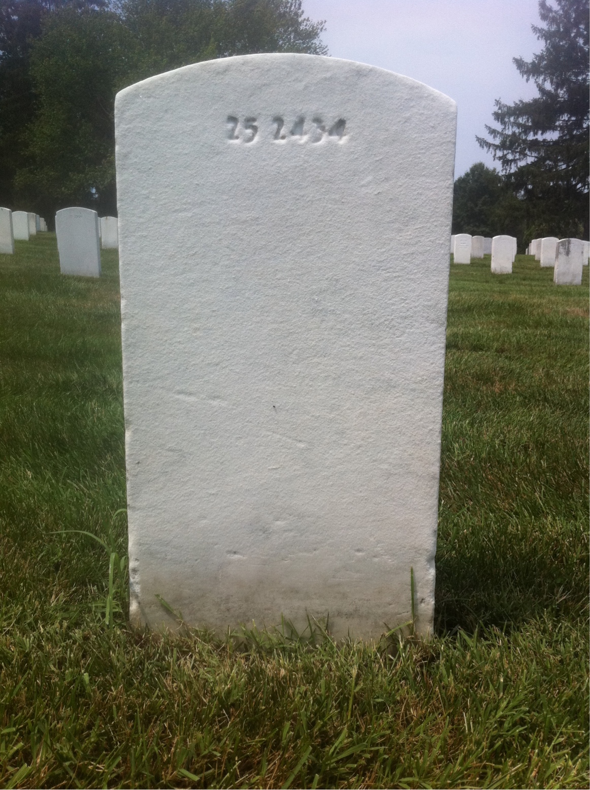 Back of headstone — William M Johnson