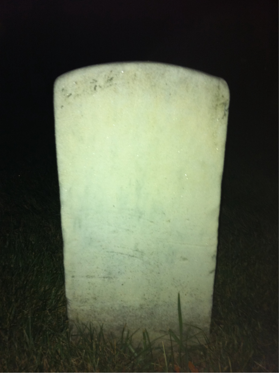 Back of headstone — Thomas Miller