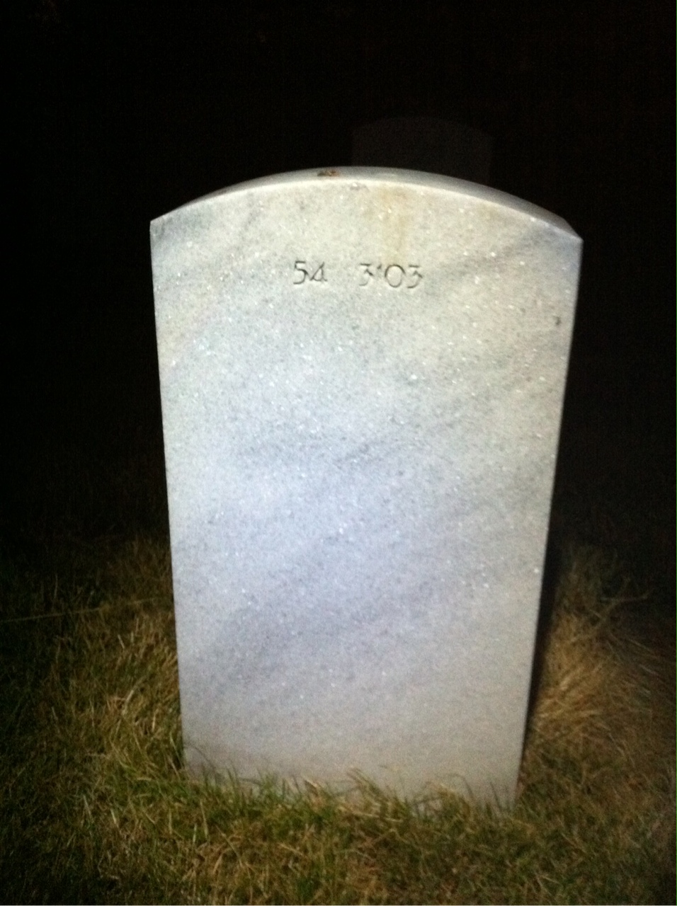 Back of headstone — Oscar Moore