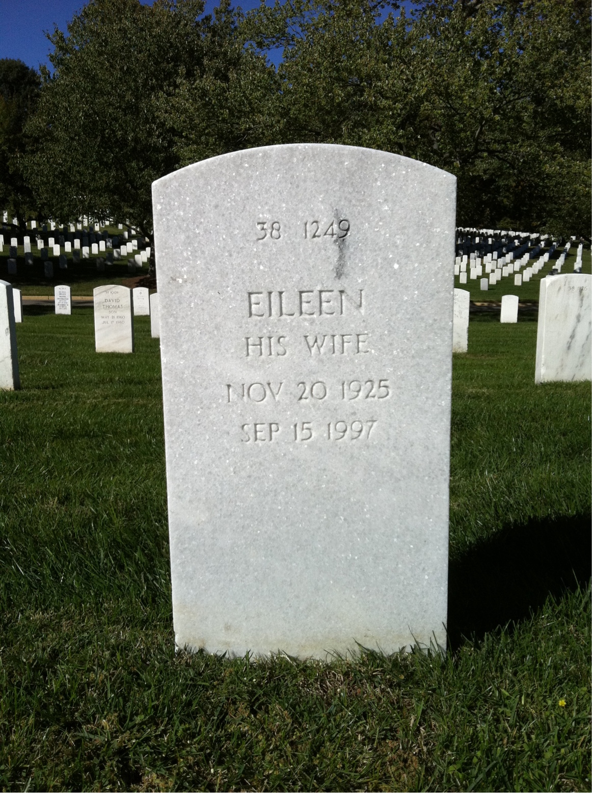 Back of headstone — Edward Athey