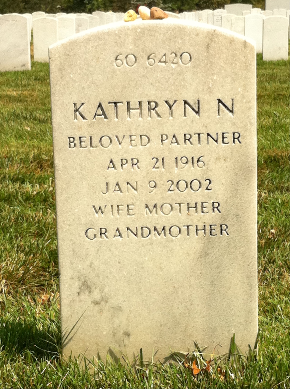 Back of headstone — Alfred Hauft